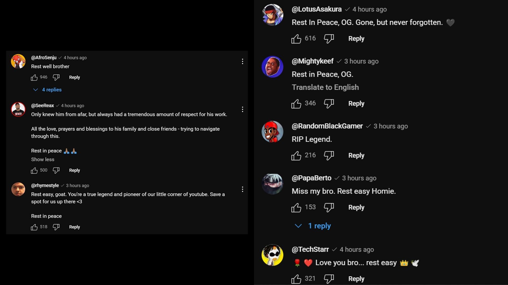 The anime community mourns PS360, who passed away on June 10, 2025. (Image via YouTube)